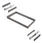 Emuca Telaio con guide a estrazione totale e chiusura morbida per accessori per armadi Quartz, 762-788mm, Alluminio e plastica, Titanio