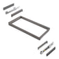 Emuca Telaio con guide a estrazione totale e chiusura morbida per accessori per armadi Quartz, 812-838mm, Alluminio e plastica, Titanio