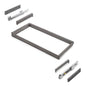 Emuca Telaio con guide a estrazione totale e chiusura morbida per accessori per armadi Quartz, 837-863mm, Alluminio e plastica, Titanio