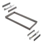 Emuca Telaio con guide a estrazione totale e chiusura morbida per accessori per armadi Quartz, 862-888mm, Alluminio e plastica, Titanio
