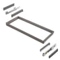 Emuca Telaio con guide a estrazione totale e chiusura morbida per accessori per armadi Quartz, 912-938mm, Alluminio e plastica, Titanio