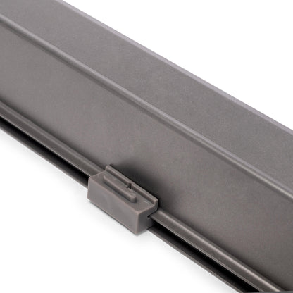 Emuca Telaio con guide a estrazione totale e chiusura morbida per accessori per armadi Quartz, 937-963mm, Alluminio e plastica, Titanio