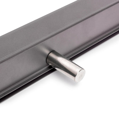 Emuca Telaio con guide a estrazione totale e chiusura morbida per accessori per armadi Quartz, 937-963mm, Alluminio e plastica, Titanio