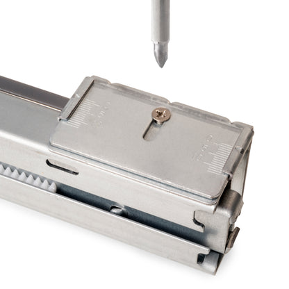 Emuca Telaio con guide a estrazione totale e chiusura morbida per accessori per armadi Quartz, 937-963mm, Alluminio e plastica, Titanio
