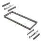 Emuca Telaio con guide a estrazione totale e chiusura morbida per accessori per armadi Quartz, 937-963mm, Alluminio e plastica, Titanio