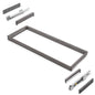 Emuca Telaio con guide a estrazione totale e chiusura morbida per accessori per armadi Quartz, 962-988mm, Alluminio e plastica, Titanio