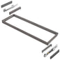 Emuca Telaio con guide a estrazione totale e chiusura morbida per accessori per armadi Quartz, 1062-1088mm, Alluminio e plastica, Titanio