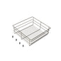 Emuca Cassetto in filo metallico per armadi e cabine armadio Quartz, 440mm (M60), Acciaio, Titanio