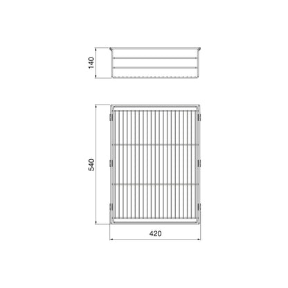 Cassetto in filo metallico per armadi e cabine armadio Quartz