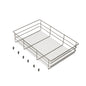 Emuca Cassetto in filo metallico per armadi e cabine armadio Quartz, 640mm (M80), Acciaio, Titanio