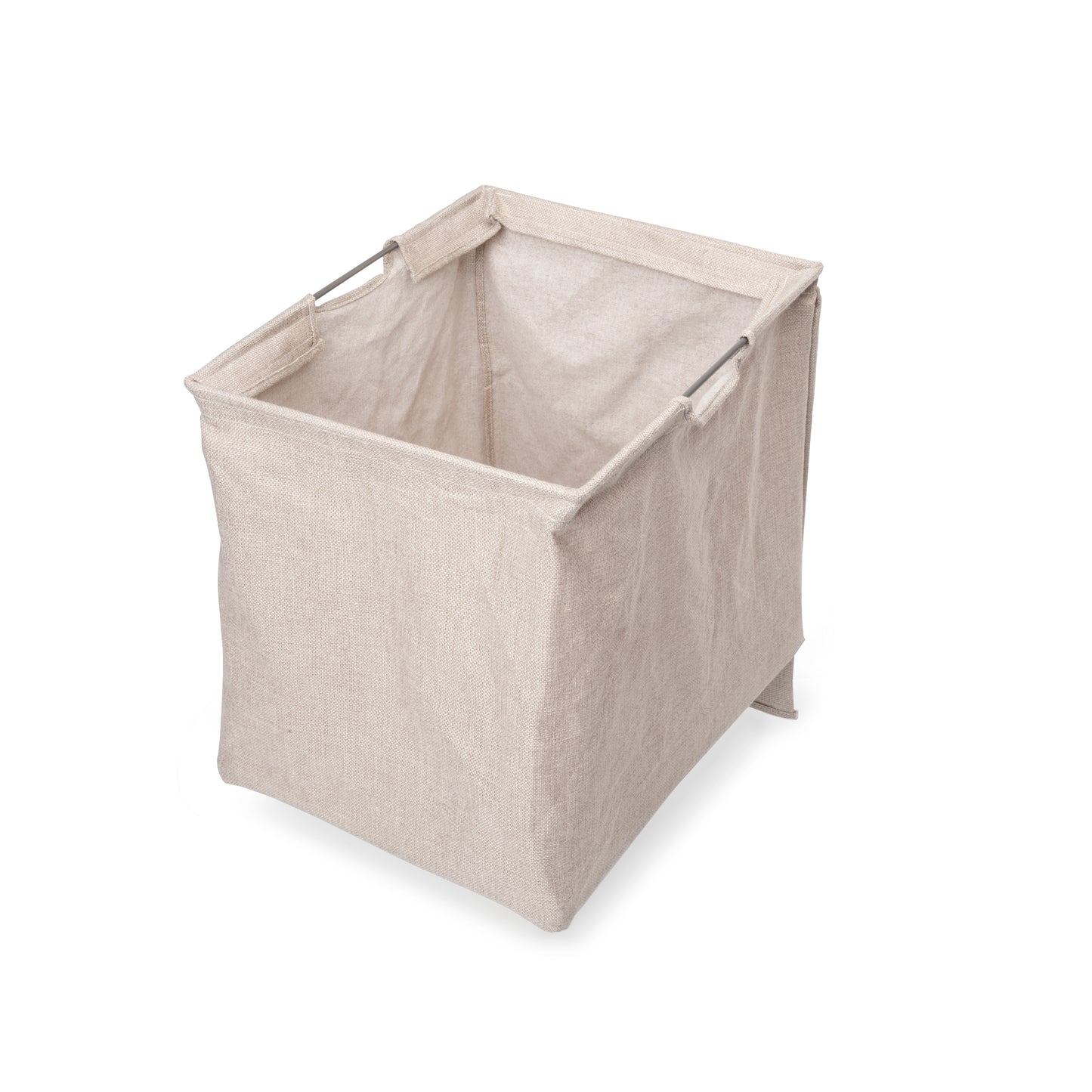 Emuca Cesto portabiancheria per armadi e cabine armadio Quartz, 418x320x400mm, Acciaio e Tessuto, Titanio