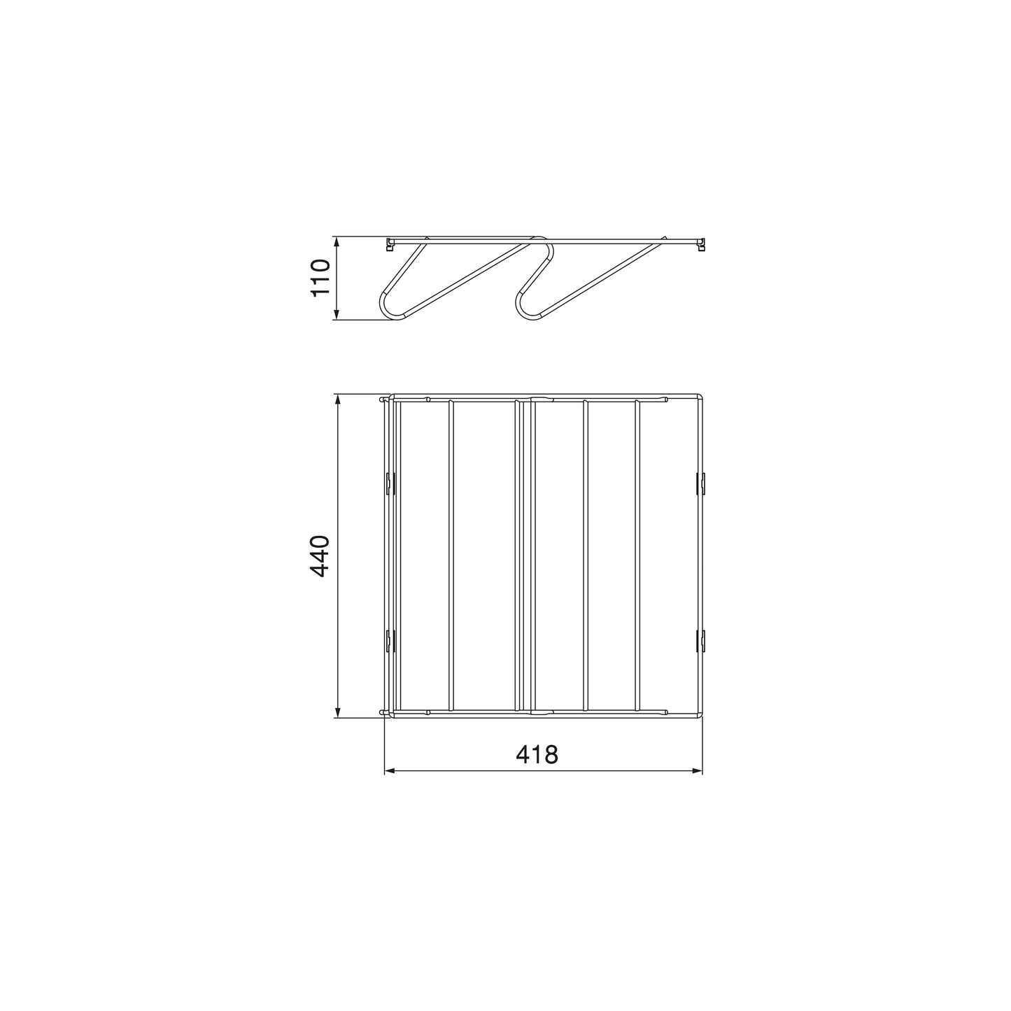 Emuca Cassetto portascarpe per armadi e cabine armadio Quartz, 440 (M60), Acciaio, Titanio