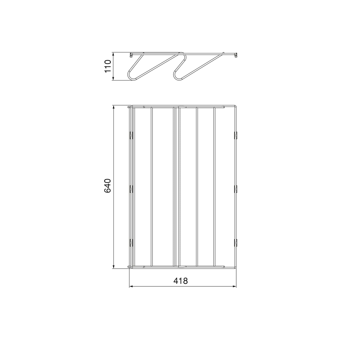 Emuca Cassetto portascarpe per armadi e cabine armadio Quartz, 640 (M80), Acciaio, Titanio
