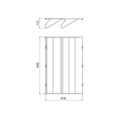 Emuca Cassetto portascarpe per armadi e cabine armadio Quartz, 640 (M80), Acciaio, Titanio