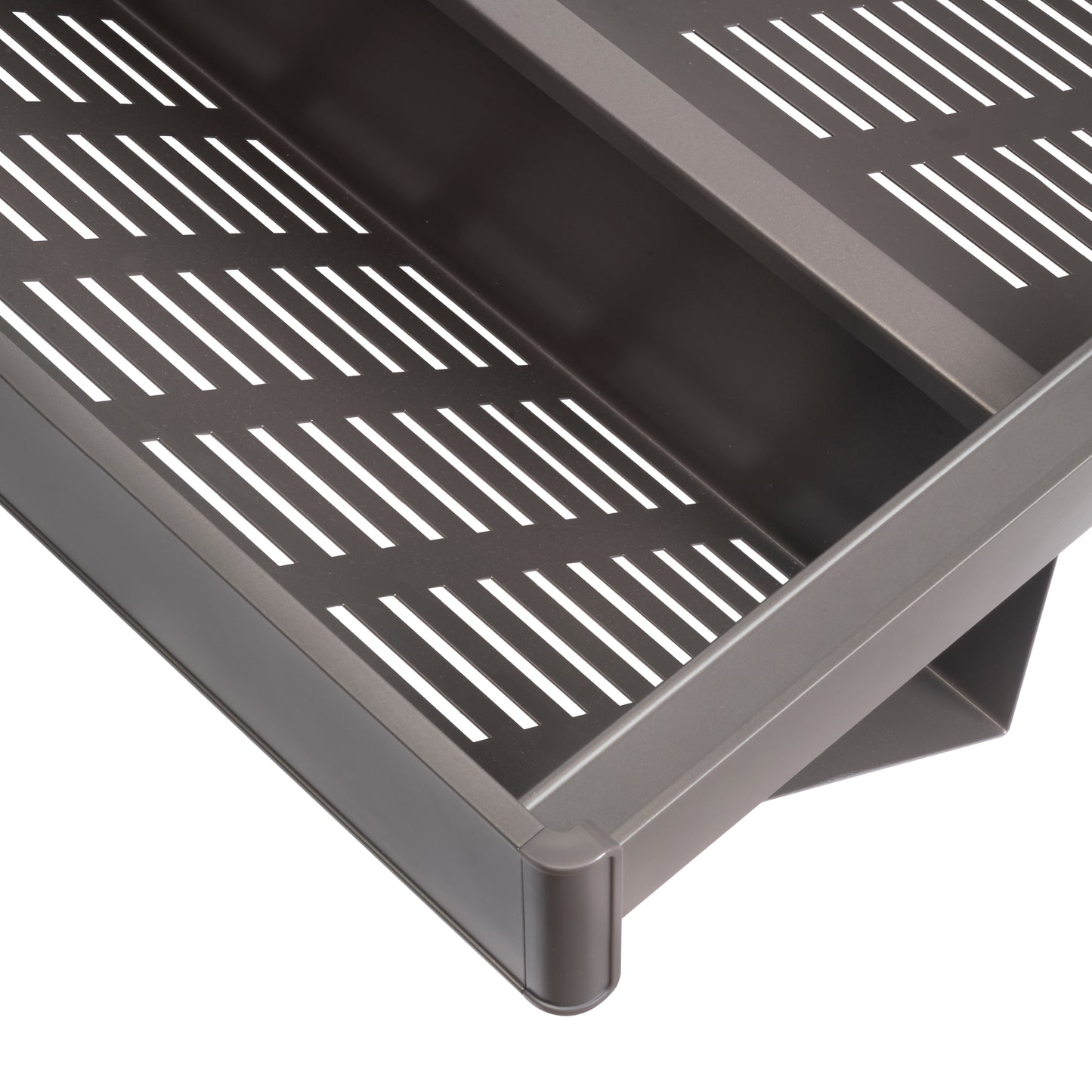 Emuca Kit di cassetto porta-scarpe estraibile per armadi Quartz, regolabile, modulo 700mm, Acciaio, alluminio e plastica, Titanio