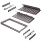 Emuca Kit di cassetto porta-scarpe estraibile per armadi Quartz, regolabile, modulo 800mm, Acciaio, alluminio e plastica, Titanio