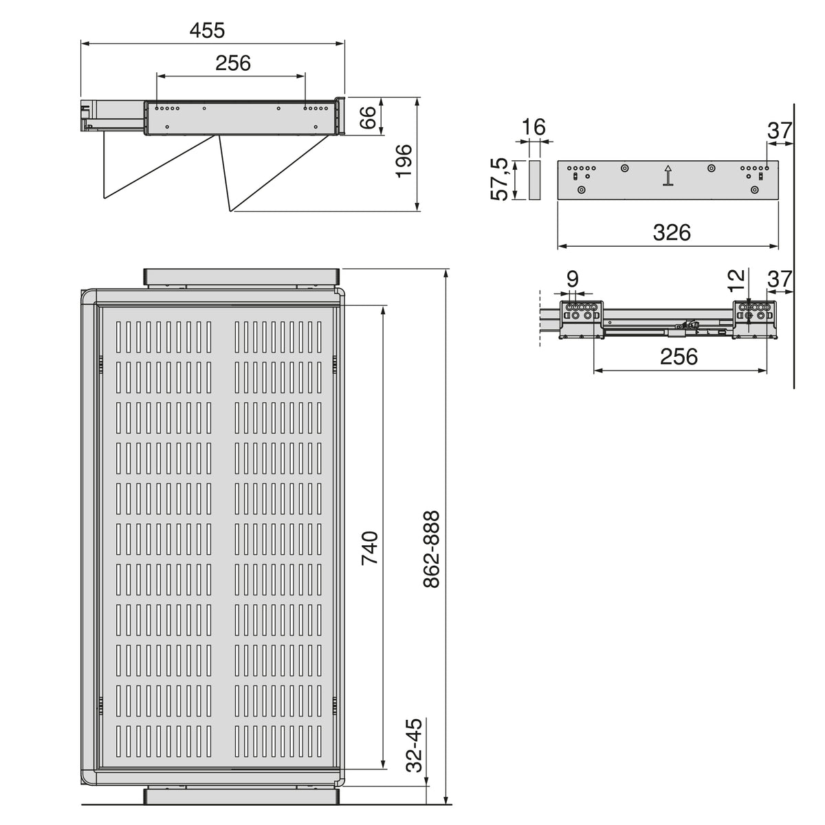 Cassetto porta-scarpe estraibile per armadi e cabine armadio Quartz