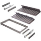 Emuca Kit di cassetto porta-scarpe estraibile per armadi Quartz, regolabile, modulo 900mm, Acciaio, alluminio e plastica, Titanio