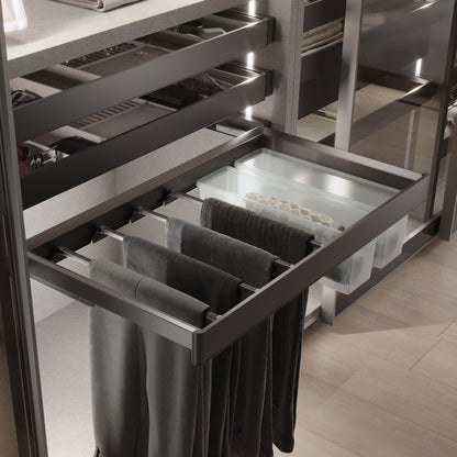 Emuca Vassoio ausiliario per armadi e cabine armadio Quartz, Tecnoplastica