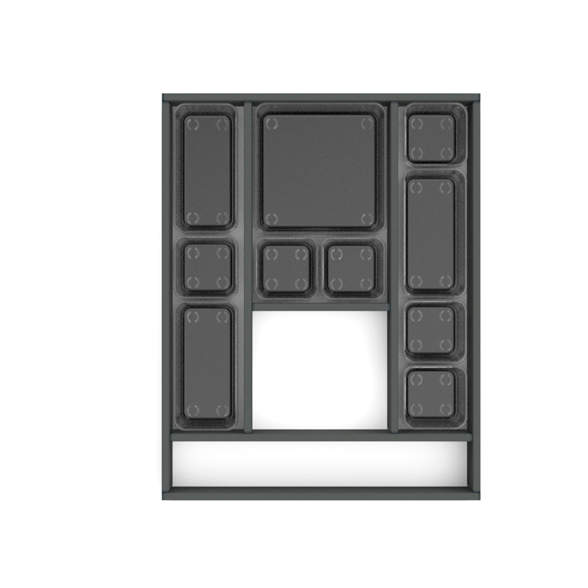 Organizzatore per cassetti Alumount 450x500