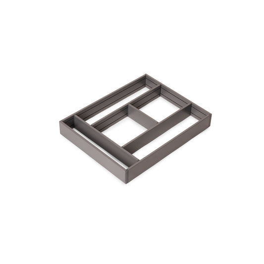 Emuca Organizzatore per cassetti Alumount 450x500, Alluminio, Grigio antracite