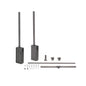 Emuca Appendiabiti per armadio Sway, larghezza regolabile 830 - 1150mm, Acciaio, Alluminio e Tecnoplastica, Verniciato titanio