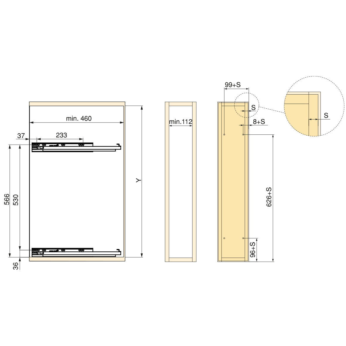 Portabottiglie estraibile TitaneMax con chiusura soft