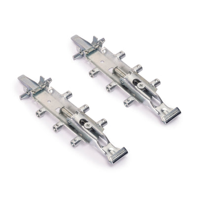 Emuca Kit di reggipensili occulti per moduli alti Levelup1 con piastra, Acciaio, Zincato bianco
