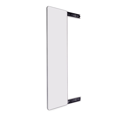Emuca Specchio estraibile per interno dell'armadio Quartz, con rotazione 180°, 1.000x300mm, Alluminio, vetro e acciaio, Titanio