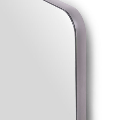 Emuca Specchio estraibile per interno dell'armadio Quartz, con rotazione 180°, 1.000x300mm, Alluminio, vetro e acciaio, Titanio