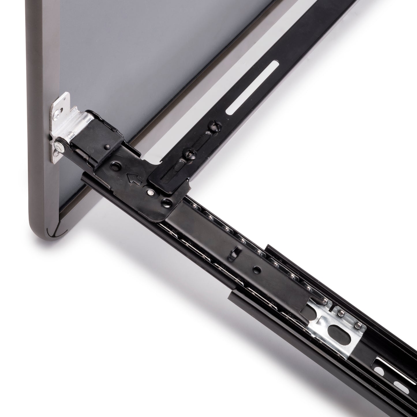 Emuca Specchio estraibile per interno dell'armadio Quartz, con rotazione 180°, 1.000x300mm, Alluminio, vetro e acciaio, Titanio