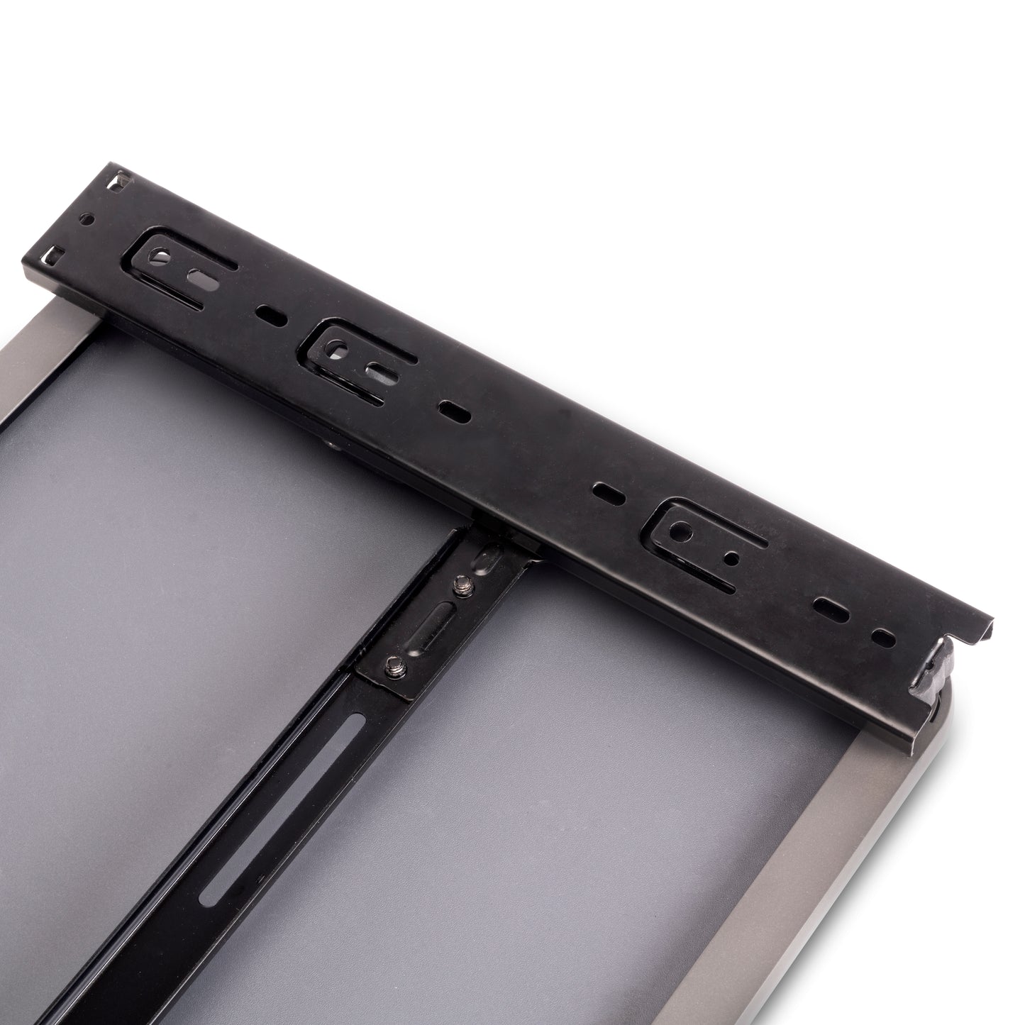 Emuca Specchio estraibile per interno dell'armadio Quartz, con rotazione 180°, 1.000x300mm, Alluminio, vetro e acciaio, Titanio