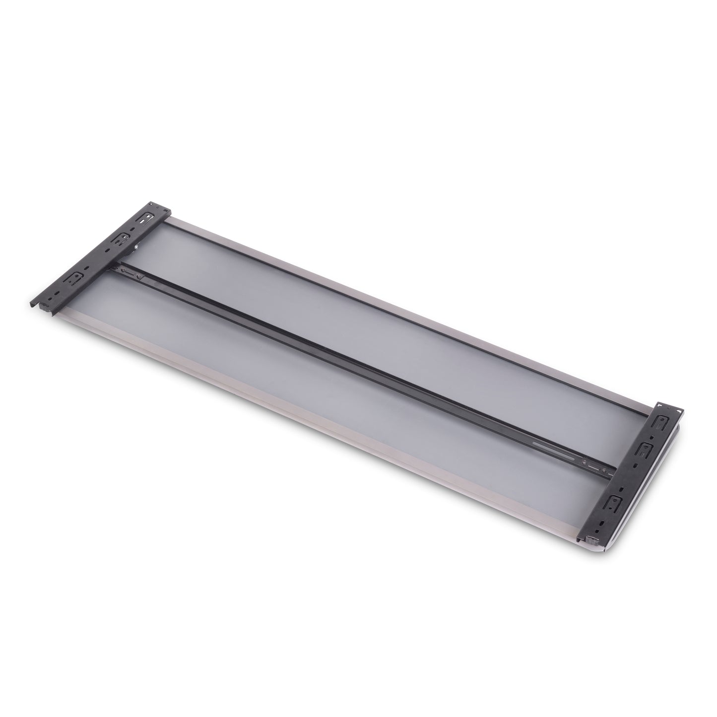 Emuca Specchio estraibile per interno dell'armadio Quartz, con rotazione 180°, 1.000x300mm, Alluminio, vetro e acciaio, Titanio