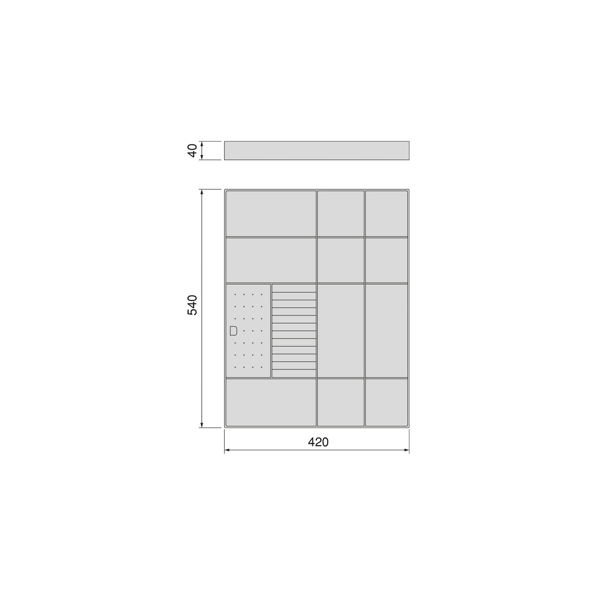 Cassetto organizzatore per armadi e cabine armadio Quartz