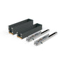Emuca Portabottiglie laterale estraibile Titane Simplex con chiusura soft, modulo 150 mm, Grigio antracite