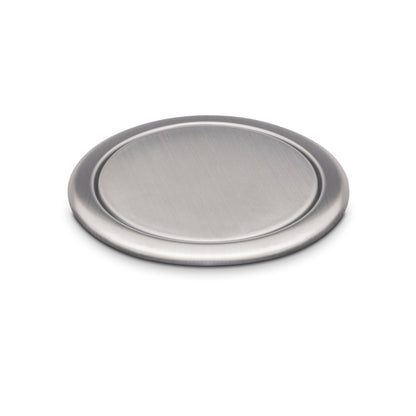 Emuca Multiconnettore estraibile Vertikal Push 60, diametro 60 mm, 3 prese Schuko, 1 USB tipo A, 1 USB tipo C, Acciaio e Tecnoplastica, Acciaio inossidabile