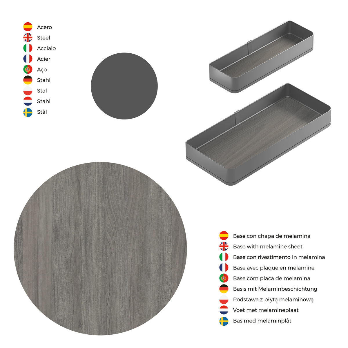 Portabottiglie laterale estraibile Harmony con chiusura soft