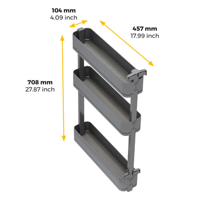Portabottiglie laterale estraibile Harmony con chiusura soft