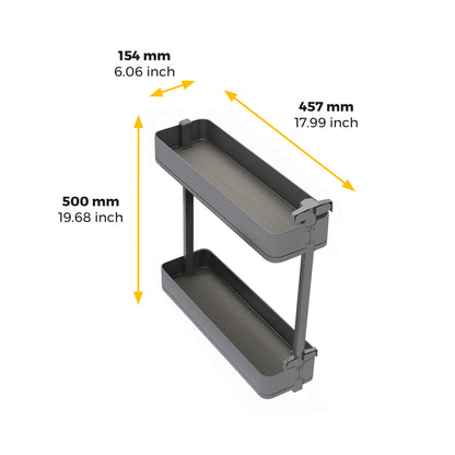 Portabottiglie laterale estraibile Harmony con chiusura soft
