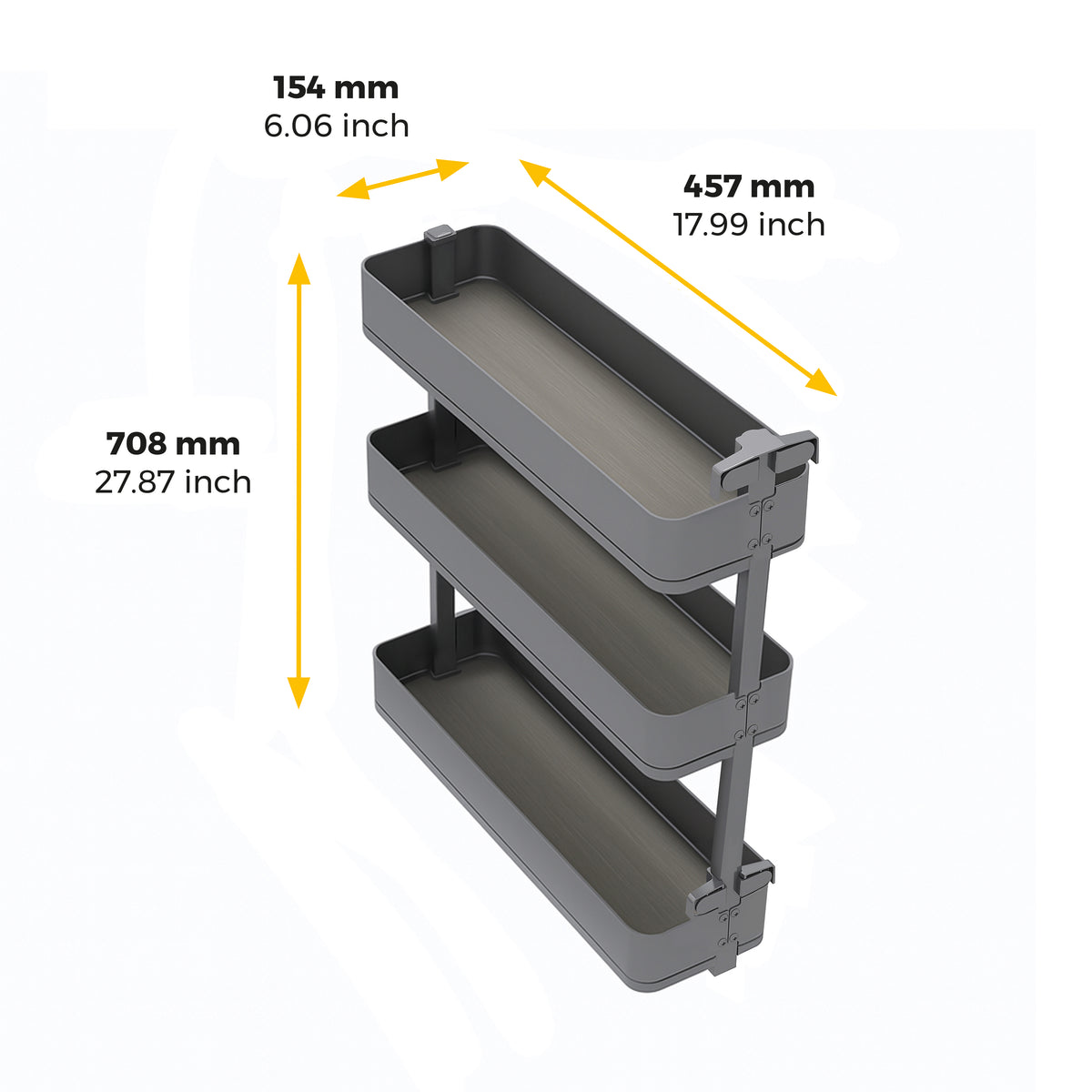 Portabottiglie laterale estraibile Harmony con chiusura soft