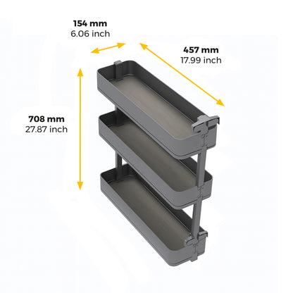 Portabottiglie laterale estraibile Harmony con chiusura soft