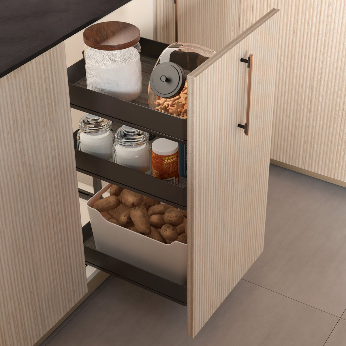 Carrello estraibile Harmony con chiusura soft