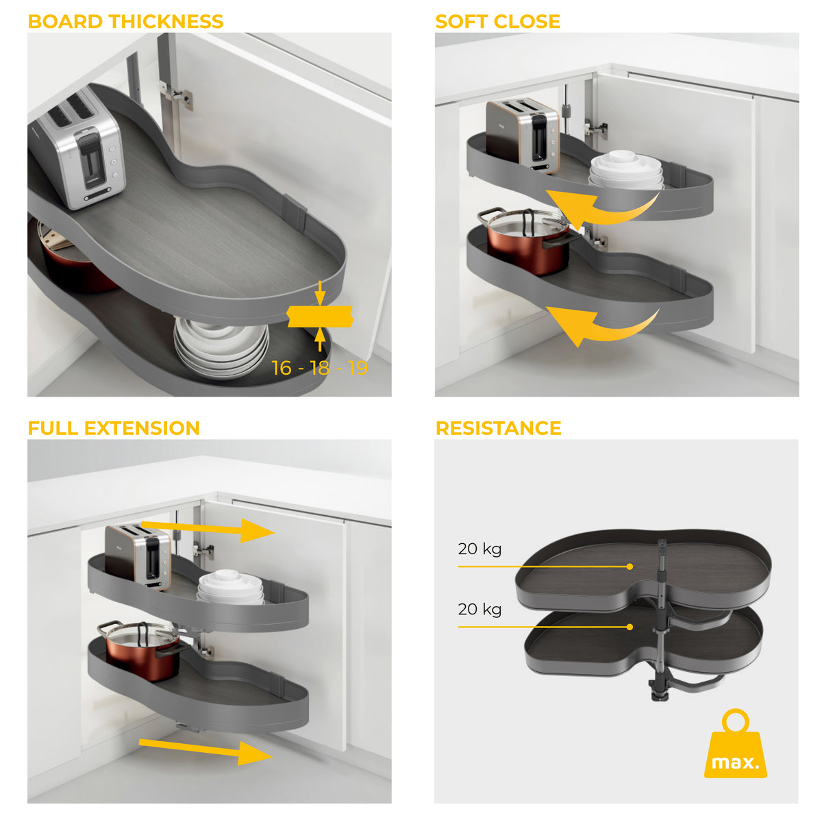 Angolare Harmony Lake per mobili da cucina
