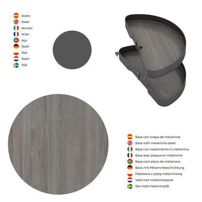 Coppia di cestelli girevoli Harmony semicircolare