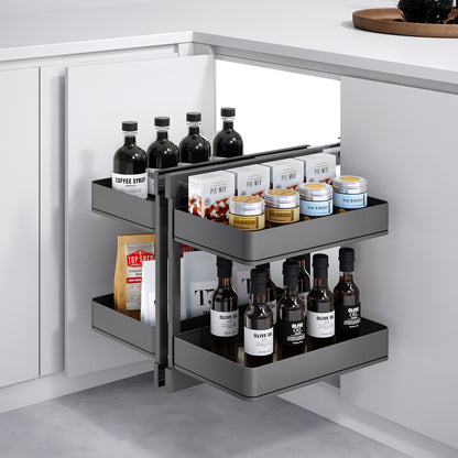 Sistema angolare articolato estraibile Harmony per mobile da cucina