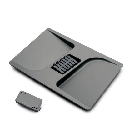 Contenitori per cassetti da cucina Recycle con coperchio anti-odore, Altezza 266, 1x15 lt, 2x7 lt, Grigio antracite Tecnoplastica