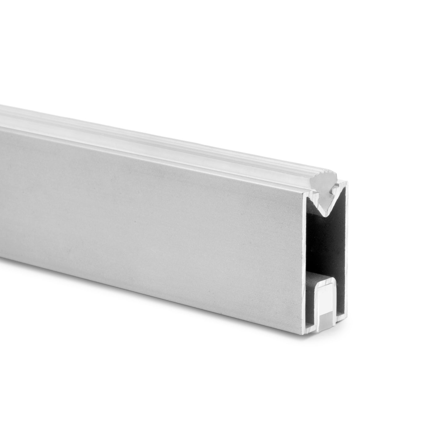 Emuca Kit barra per armadio Luxe, striscia LED 4,5x8 Neonlynx V, sensore di movimento RF Smart e convertitore Smart (24V DC), lunghezza 900mm, Luce Bianco calda 2.700K, Tecnoplastica e Alluminio, Anodizzato opaco