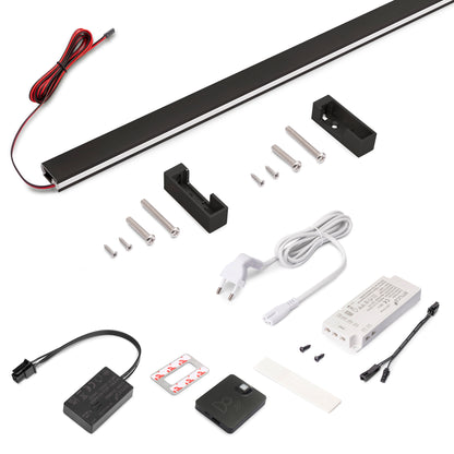 Kit barra per armadio Luxe, striscia LED 4,5x8 Neonlynx V, sensore di movimento RF Smart e convertitore Smart (24V DC)