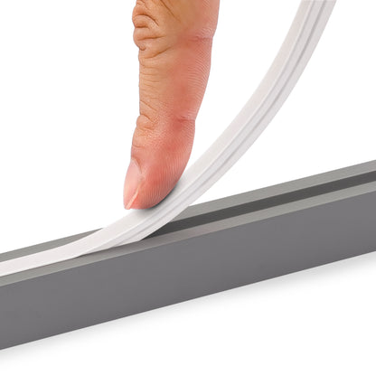 Emuca Kit barra per armadio Luxe, striscia LED 4,5x8 Neonlynx V, sensore di movimento RF Smart e convertitore Smart (24V DC), lunghezza 1.150mm, Luce Bianco calda 2.700K, Tecnoplastica e Alluminio, Titanio