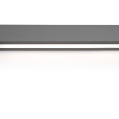 Emuca Kit barra per armadio Luxe, striscia LED 4,5x8 Neonlynx V, sensore di movimento RF Smart e convertitore Smart (24V DC), lunghezza 1.150mm, Luce Bianco calda 2.700K, Tecnoplastica e Alluminio, Titanio